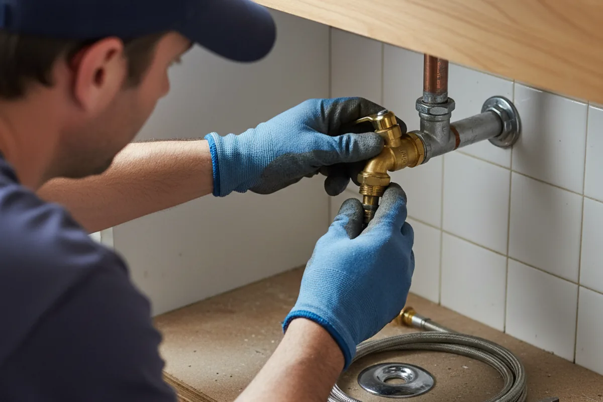Shutoff valve and fitting work during Faucet and Fixture Repair in Mertzon
